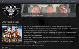 MUM Tours website screenshot