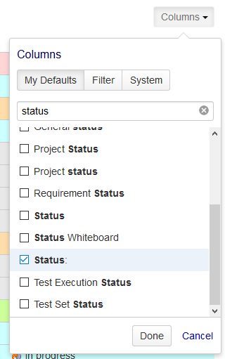 Jira Filter Column